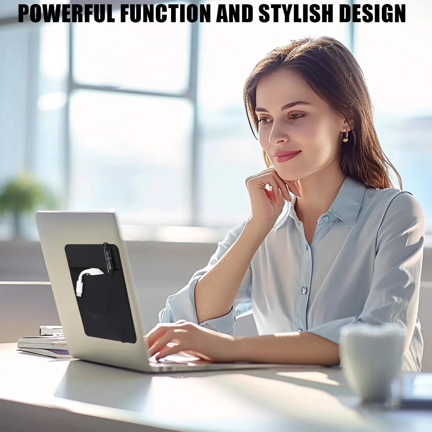 Самоклеящаяся задняя сумка для хранения ноутбука зарядные устройства кабели