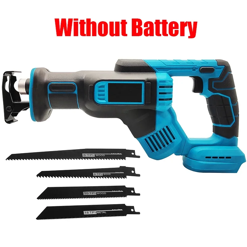 

Аккумуляторная сабельная пила 3000 об/мин, регулируемая скорость, бензопила, дерево, металл, ПВХ, резка труб, ленточная пила, электроинструмент Makita, аккумулятор 18 В