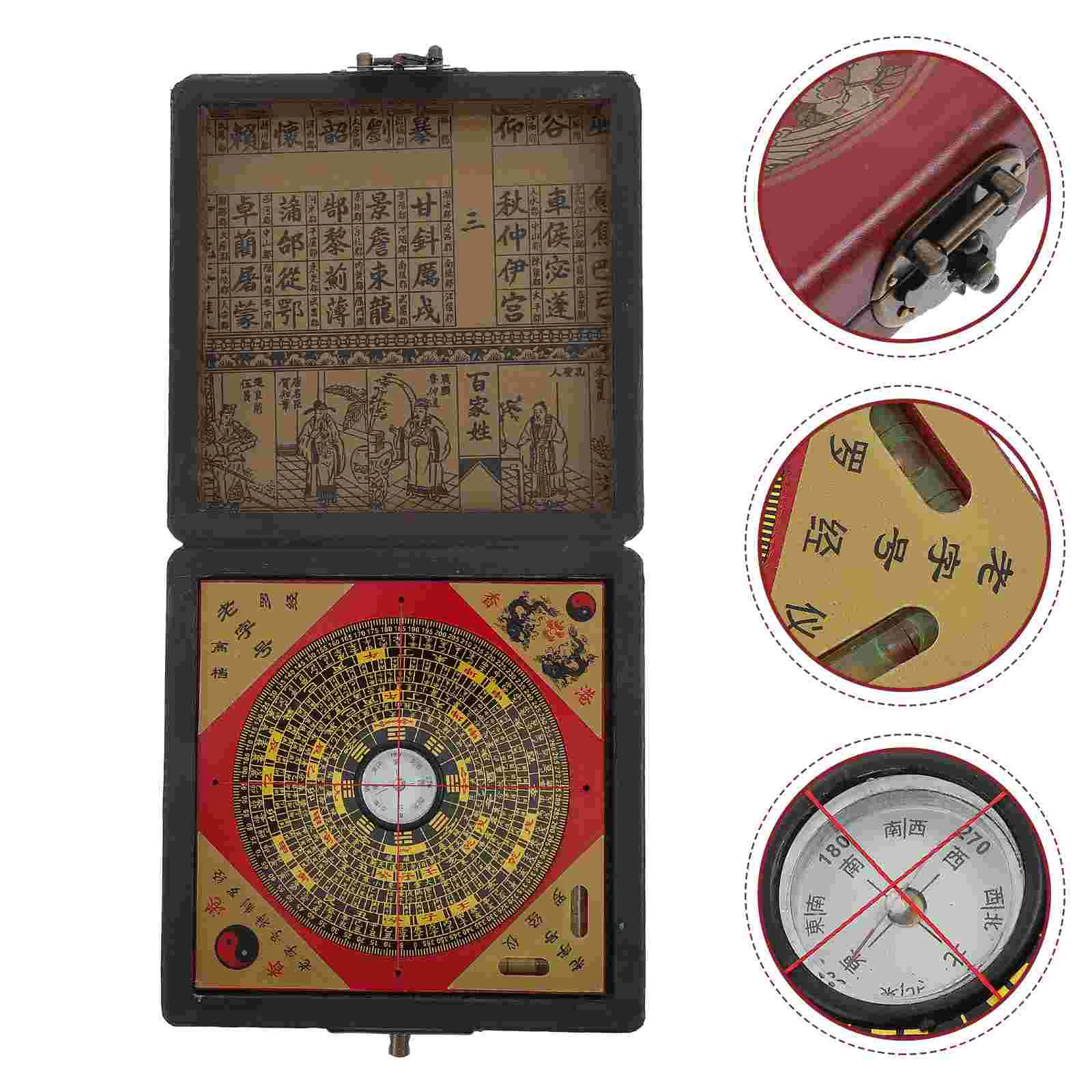 

Home Decoration Compass Chic Chinese Traditional Decorate Measuring Instrument Wood Bakelite Adornment