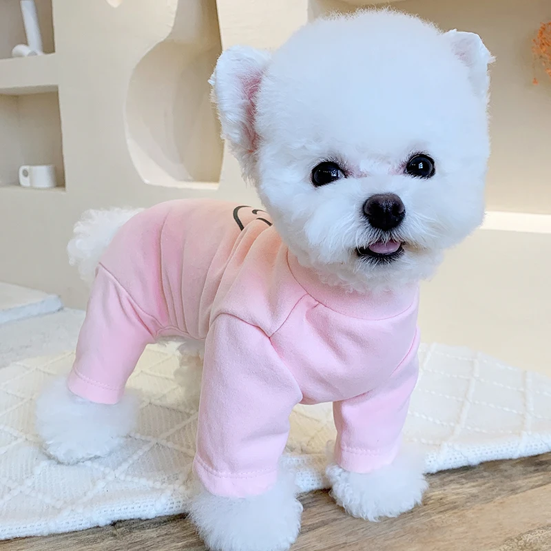 

Dog & Cat Clothes, Cute Pet Four-legged Outfit, Spring & Autumn Thin Velvet, Anti-shedding,For Teddy ,Schnauzer,Kitten,Puppy