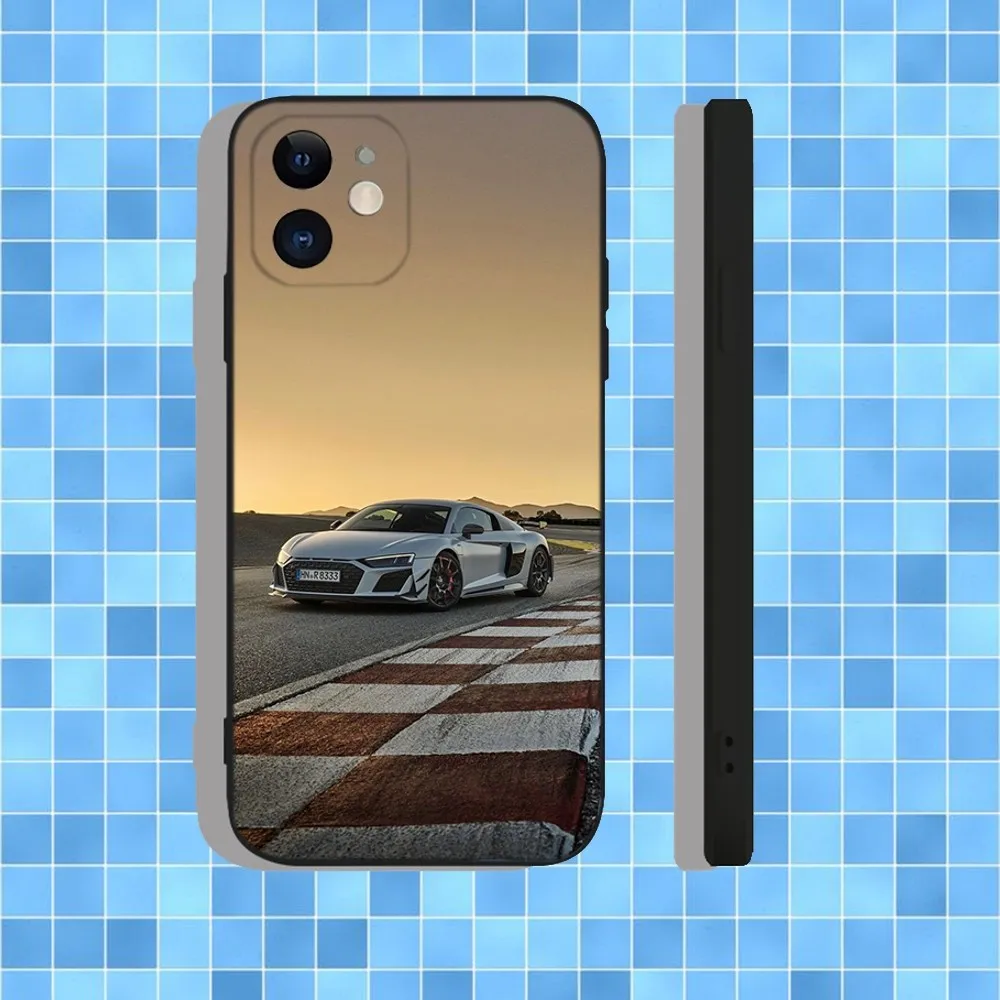 A-AudiS Car R8 V10 Phone Case For iPhone 16,15,14,13,12,11,Pro,Max,Plus,X,XS,XR,SE,8,7,Mini,Soft Silicone Black Case (art.: 3920ced0b28b6) - 3920ced0b28b6