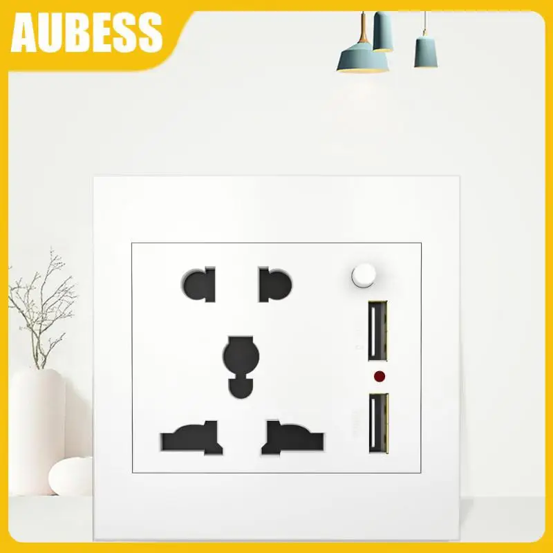 

Universal 2100mA 5V 2 USB White Wall Socket AC 110-250V Home Wall Charger 2 Ports USB Outlet Power Charger For Cellphone