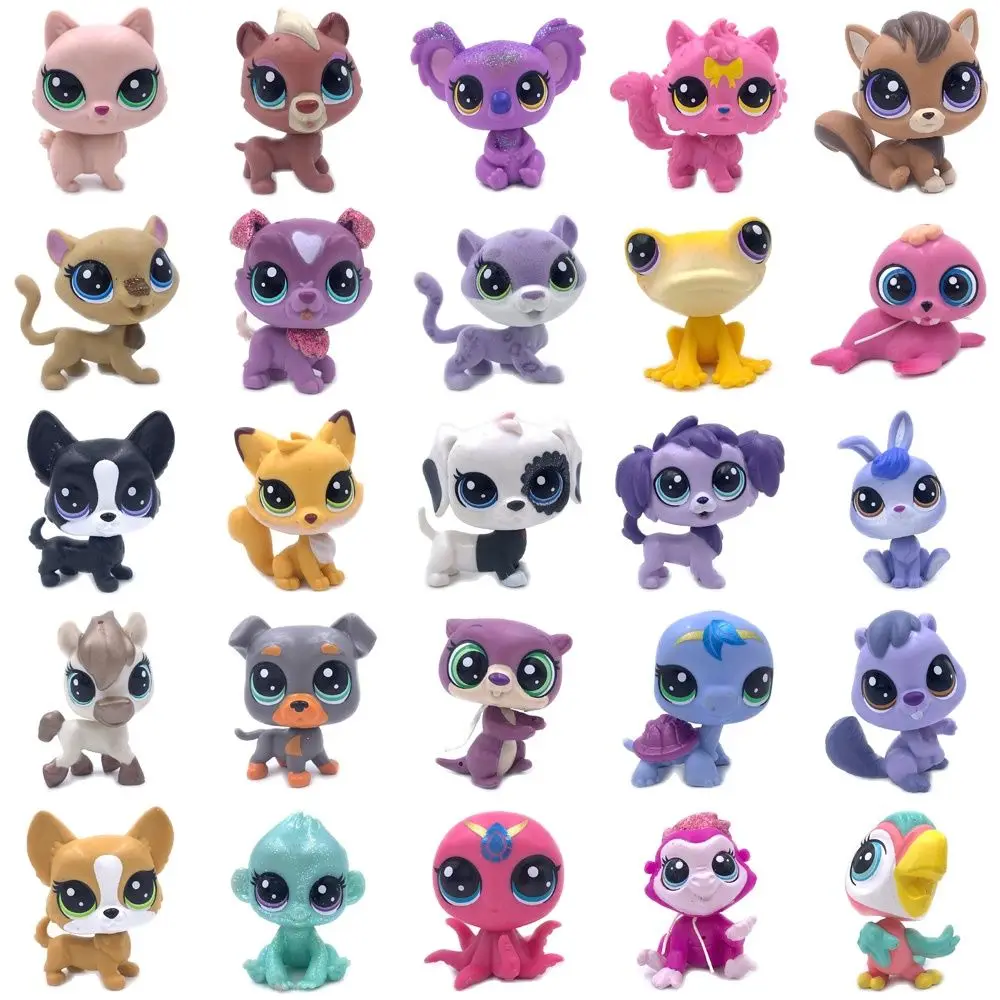 LPS CAT Buy 5 Get 2 Littlest pet shop toys original kitty puppy 4-5 cm adorable animal Bobble head toy for girls gift