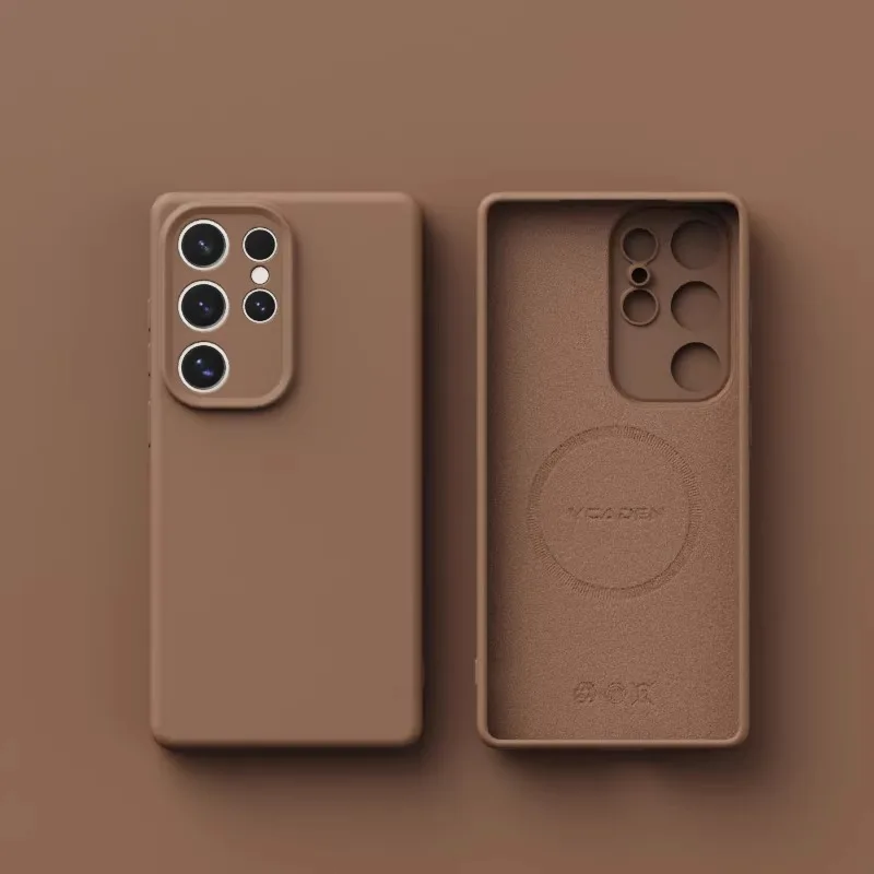 Фото Чехол S26 S25 Ultra Plus, оригинальный магнитный чехол из жидкого силикона для Samsung Galaxy S26 S25 S24 Ultra Plus, мягкий Чехлы, Чехол для Samsung Galaxy S26 Ultra №5