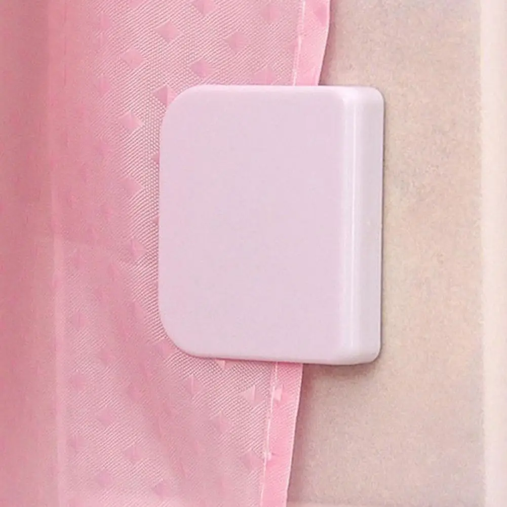 

2 PCS Adhesive Fixation Shower Curtain Clamps U Shape Fixed Clip Household Bathroom
