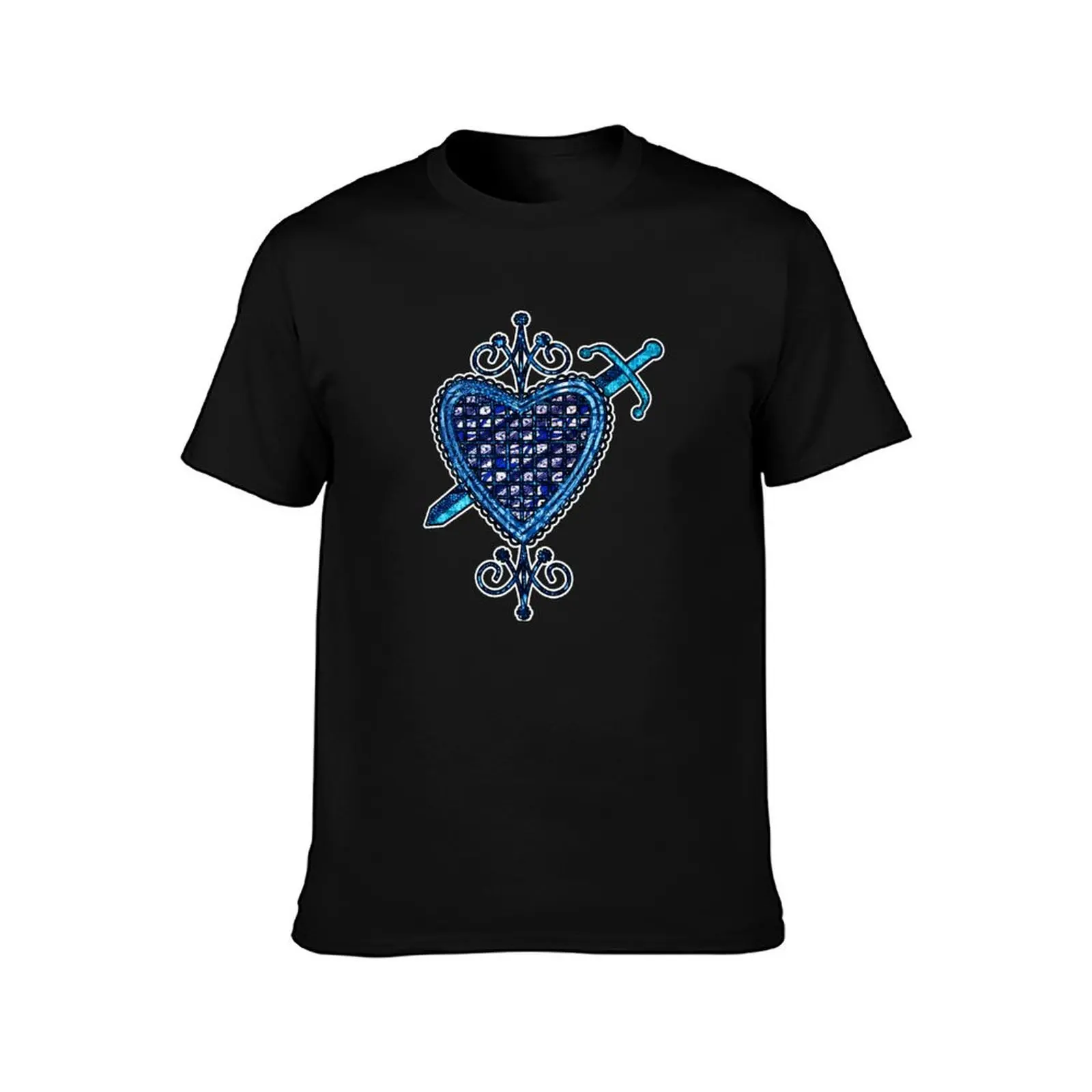 Фото Футболка Erzulie Dantor Veve Sigil, мужские футболки, повседневные мужские футболки, футболки из плотного хлопка для мужчин, забавная хлопковая футболка №2