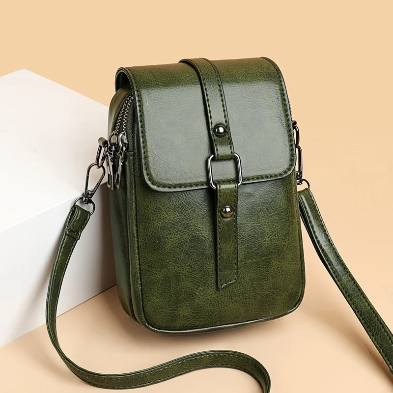 

New women's bag Pu soft leather texture messenger bag simple fashion single shoulder bag trend leisure light small square bag