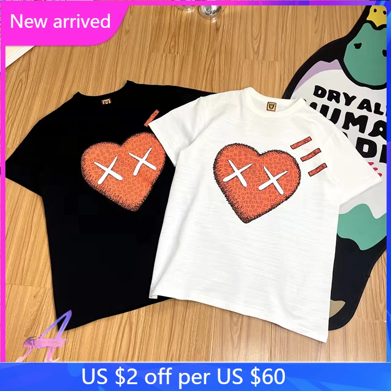 

Human Made Love Polar Bear Print Casual Short Sleeved T-shirts for Men Women Harajuku