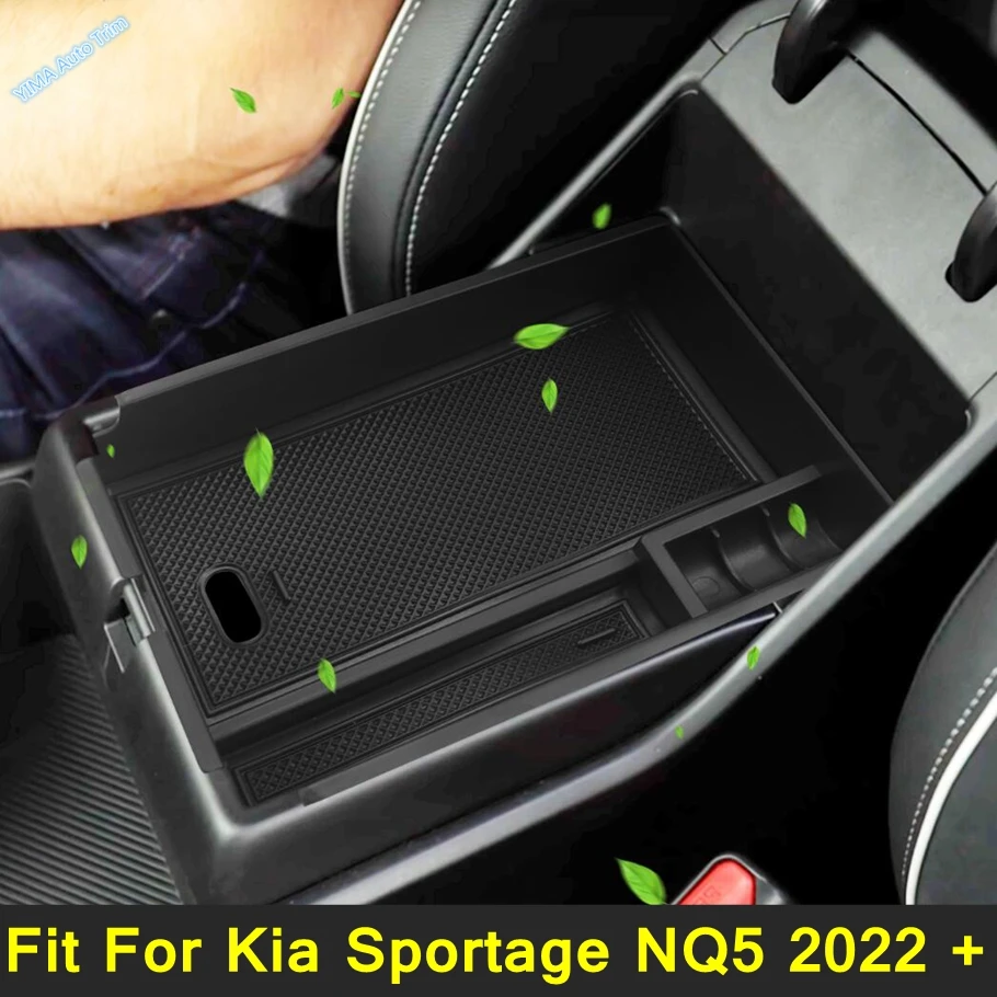 

Car Center Armrest Storage Box Container Stowing Glove Tray Fit For Kia Sportage NQ5 2022 2023 Plastic Refit Garnish Accessories