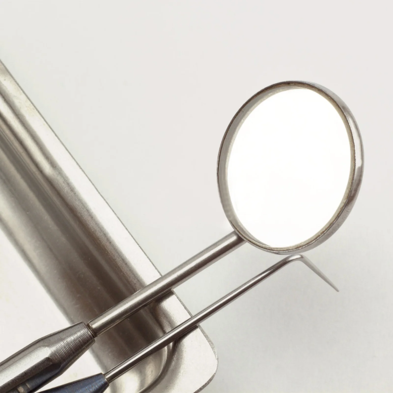

10 Pcs Stainless Steel Dental Mirror Inspection Round Oral Supplies Glass Diagnose