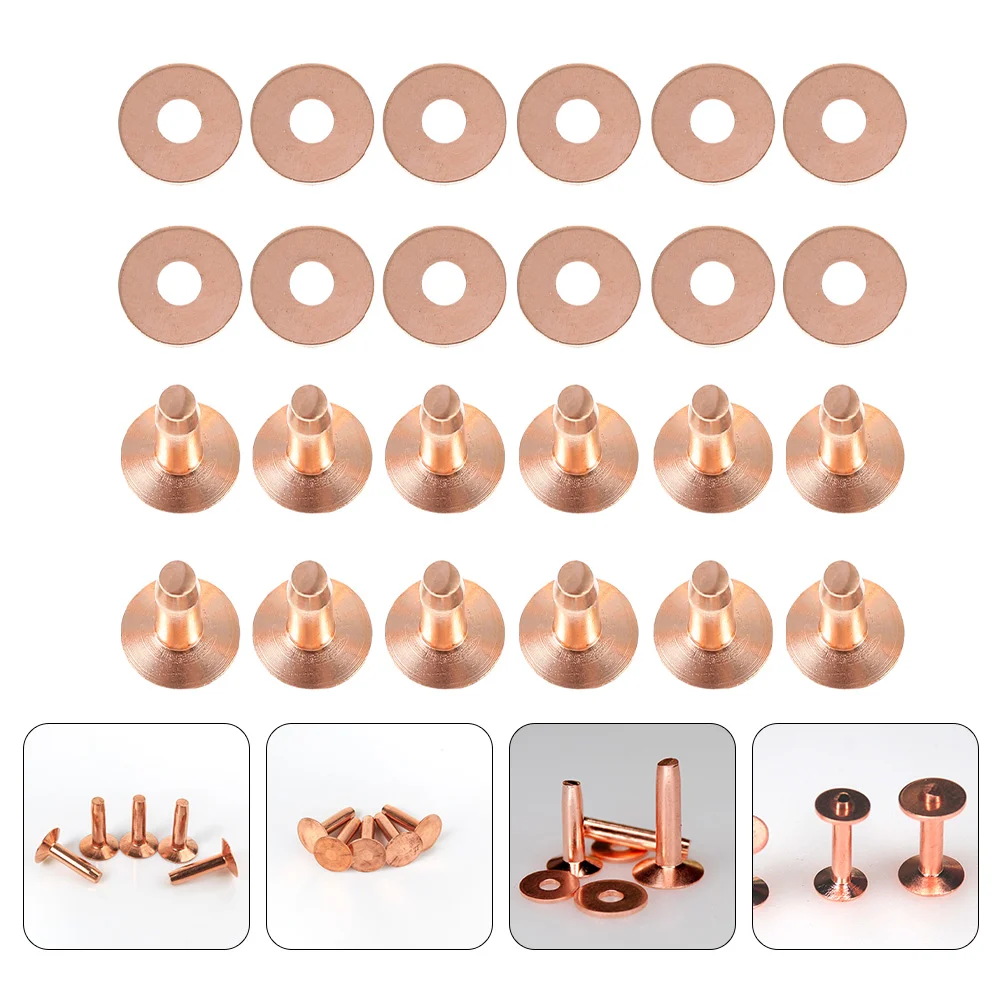

Rivets Rivetburrs Copper Andsetting Set Metal Stud Studs Tool Tubular Washer Screw Nail Craft Posts Binding Bronze Flat Diy