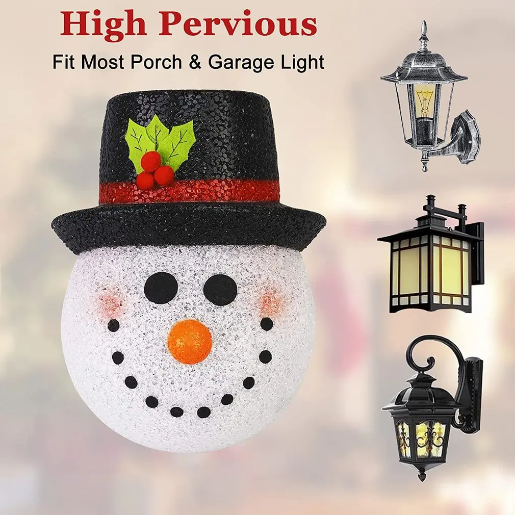 

Kerstmissneeuwman Veranda Licht Cover Nieuwe Jaar 2022 Decoraties Wandlamp Lampenkap Past Standaard Outdoor veranda Lamp Decor