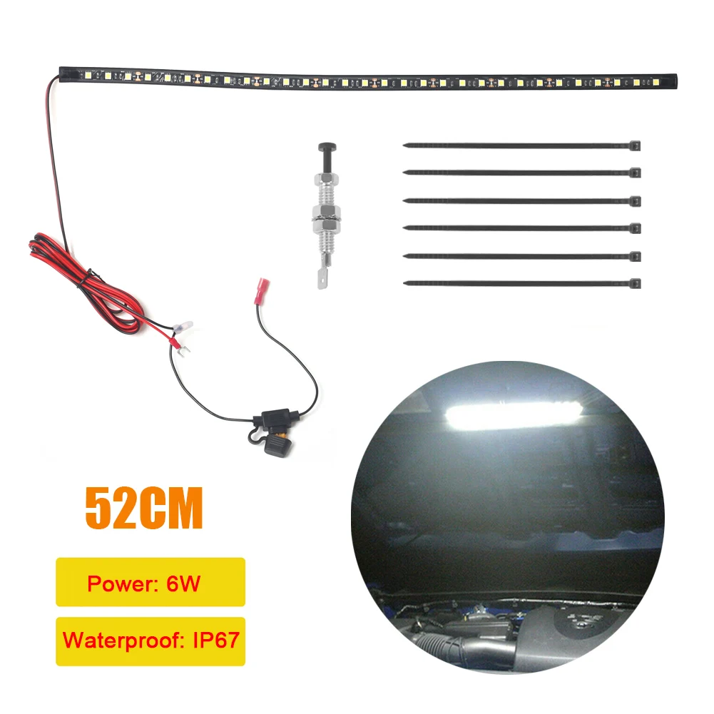 

Universal White Under Hood LED Light With Automatic On/off -Universal Led Lights For Vehicles Engine Repair Light Strips Tools