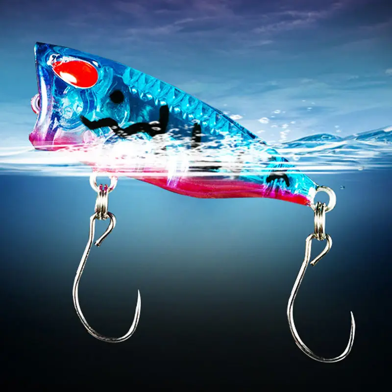 

1Pcs Mini Popper Fishing Lures Topwater Trolling Wobblers 4cm 3.5g Artificial Hard Bait Crankbait Peche Bass Carp Fishing Tackle