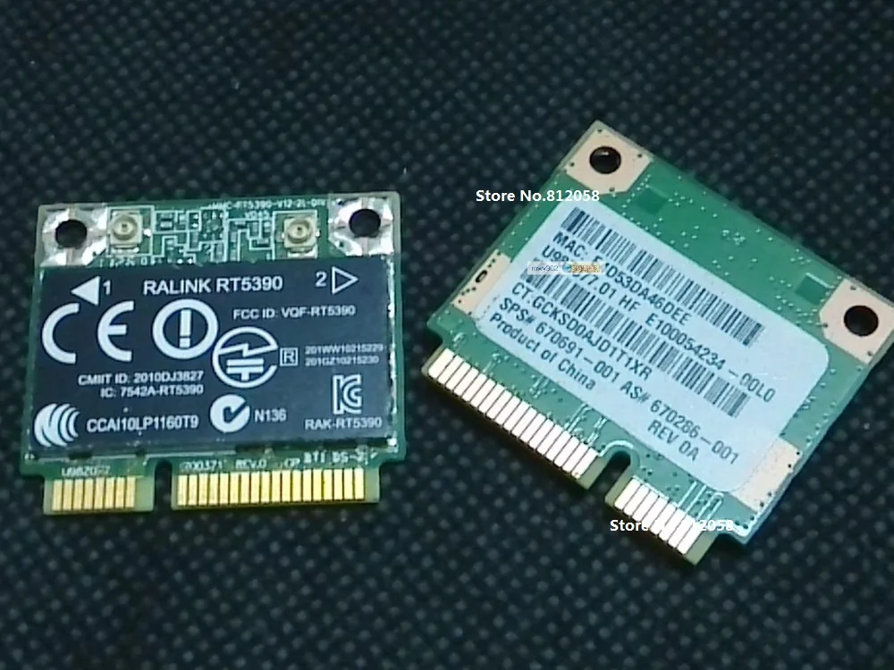

For Ralink RT5390 Half Mini Pci-e Wireless Card For HP 1000 2000 DV6 DV7 SPS: 670691-001