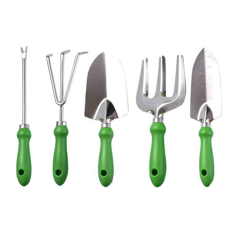 

HOT 5Pcs Garden Tool Set, Gardening Work Kit, With PP Handle, Hand Tools, Fleshy Tool Set, Outdoor Gardening Tools