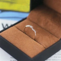 925 silver rings gifts party elegant wedding size 6 10 cubic zirconia for women