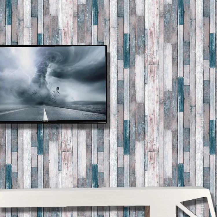 

Винтажные 3D обои в китайском стиле с текстурой древесины, фон для деревянной бумаги, крыльца, дорожки, отеля, ресторана, ПВХ инженерные обои