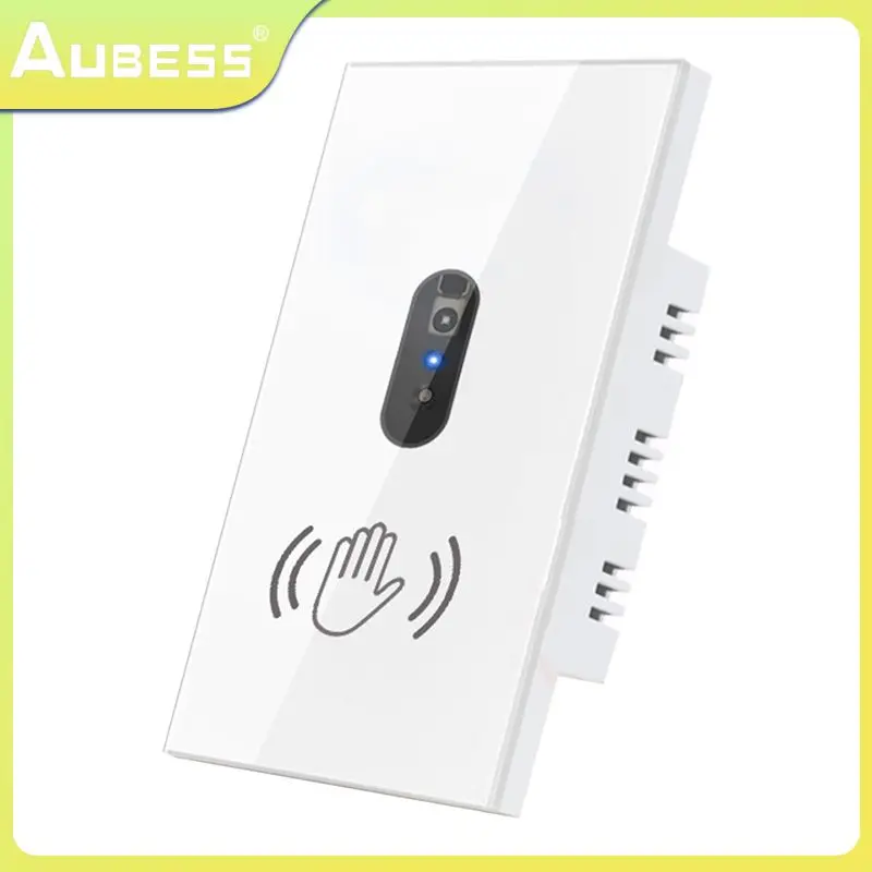 

Традиционный переключатель, умный выключатель с нейтральным проводом, не требует прикосновения, панель из закаленного стекла, с инфракрасн...