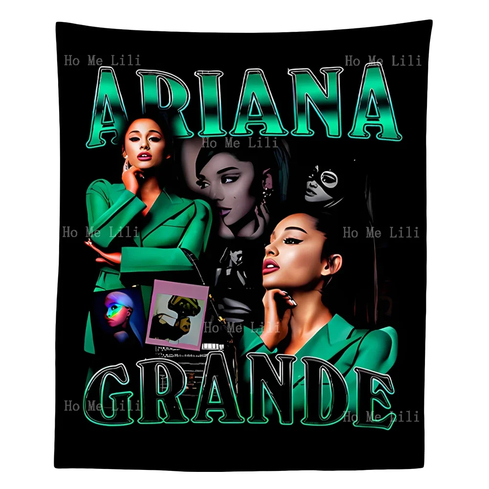 Ариана Гранде винтажный зеленый постер гобелен настенный для спальни гостиной