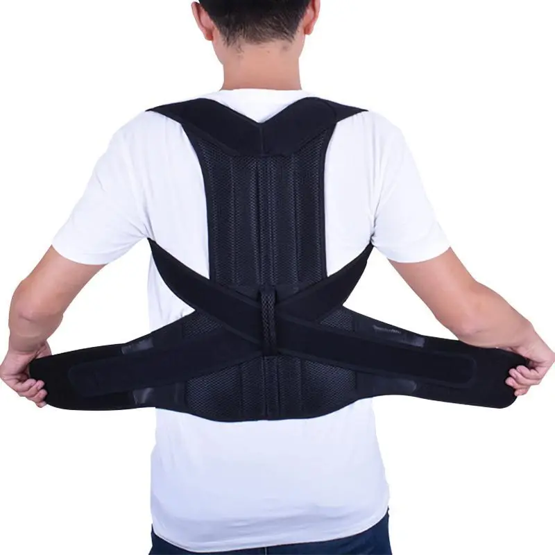 

Adjustable 2 Steel Keel Humpback Girdle Shoulder Posture Corrector Scoliosis Orthopedic Support Upper Back Brace Spine Belt Men