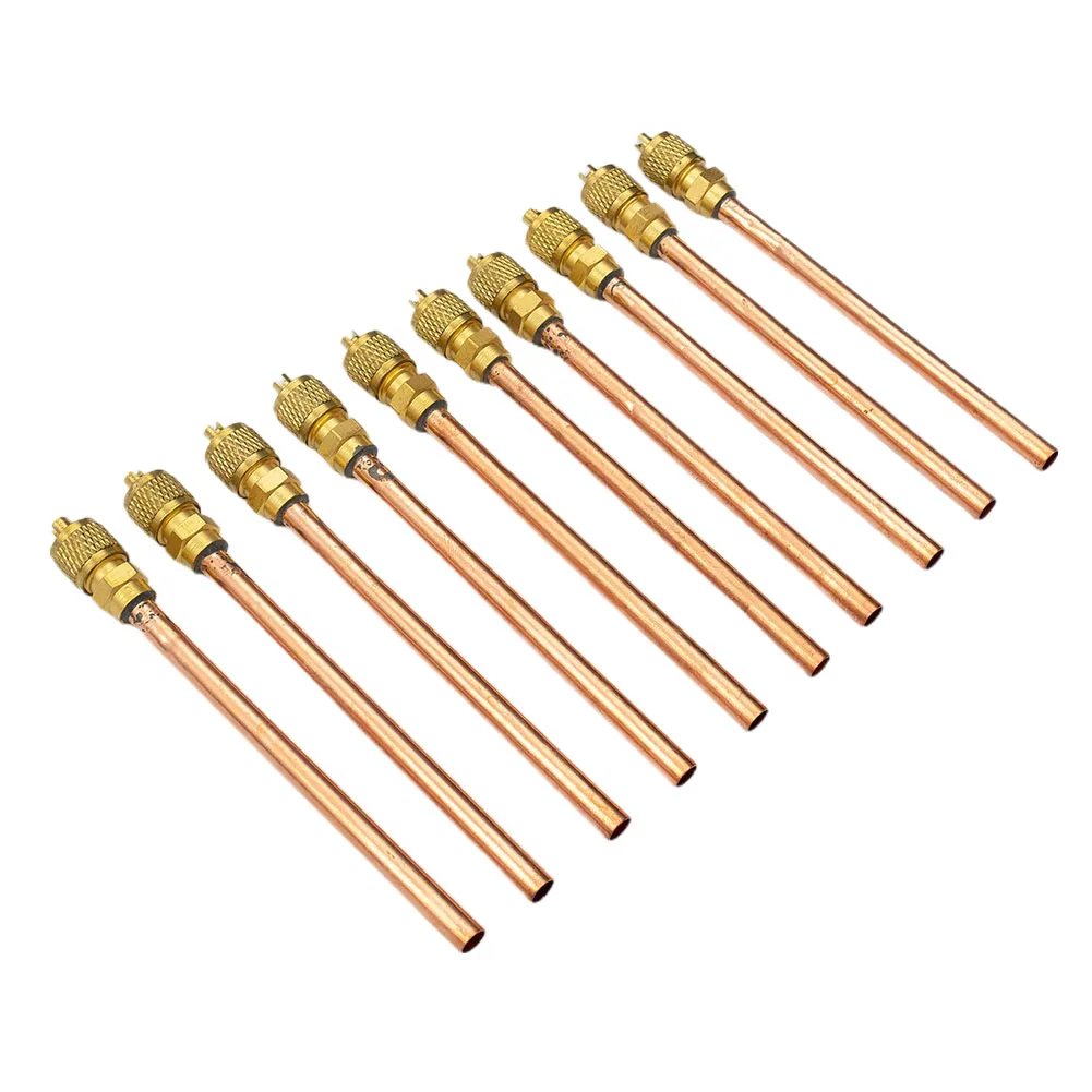 

10pcs 125mm Air Conditioner Refrigeration Access Valves Copper Tube Filling Parts For Refrigeration Air Conditioning Systems