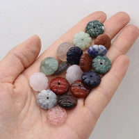 6pcs random natural stone isolation beads petal shaped small pendant for jewelry making diy necklace bracelet earrings accessory