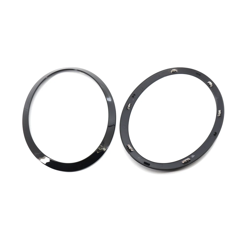 

2pcs Bright Black Car Headlight Frame For MINI F55 F56 F57 2013-2017 51712355791 51712355798 Headlamp Large Light Trim ABS