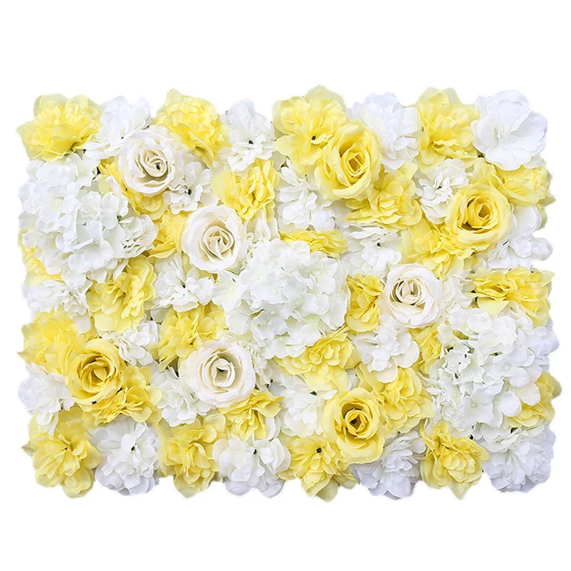 

New Artificial Flower Wall Rose Hydrangea Home Garden Mall Hotel Wall Wedding Decoration Floral Panel Home Decor Custom Backdrop