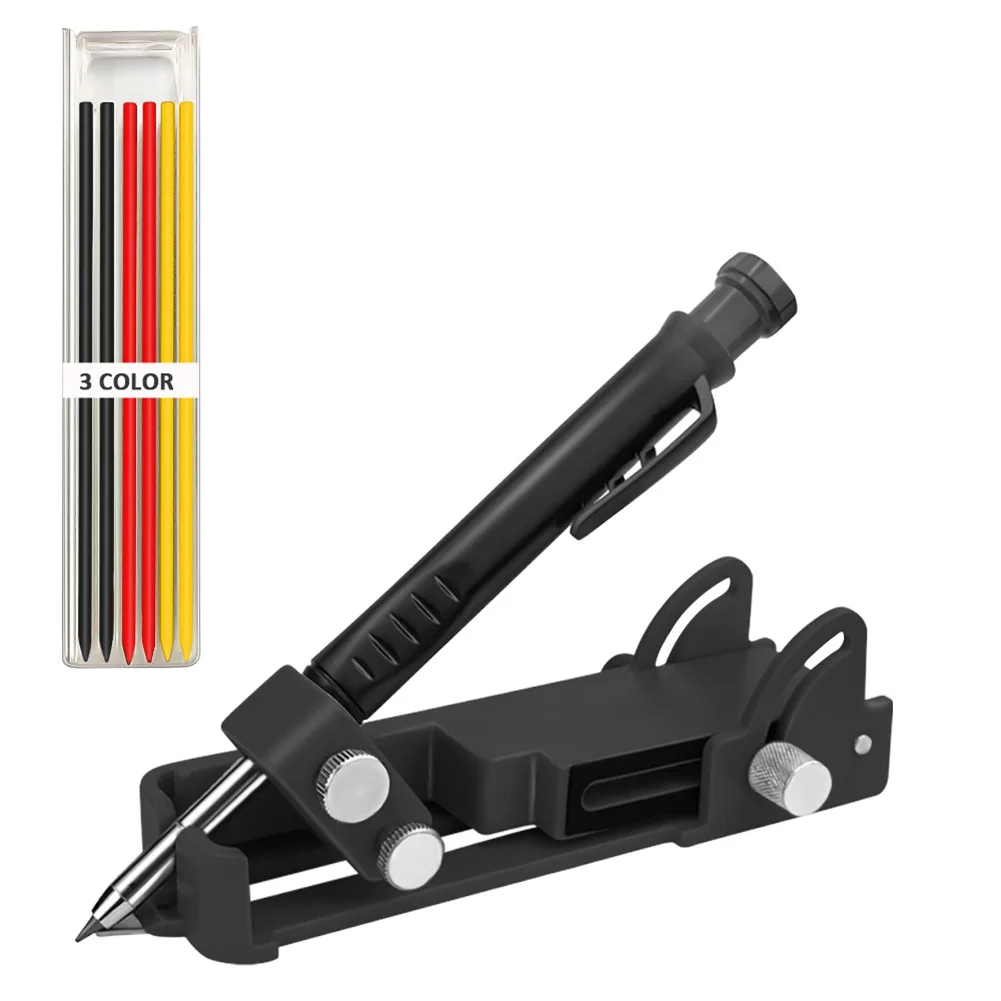 

Measuring Anti Form Multi-function Adjustable Profile Scribing Ruler Deep Hole Pencil Contour Gauge DIY Woodworking Compass Tool