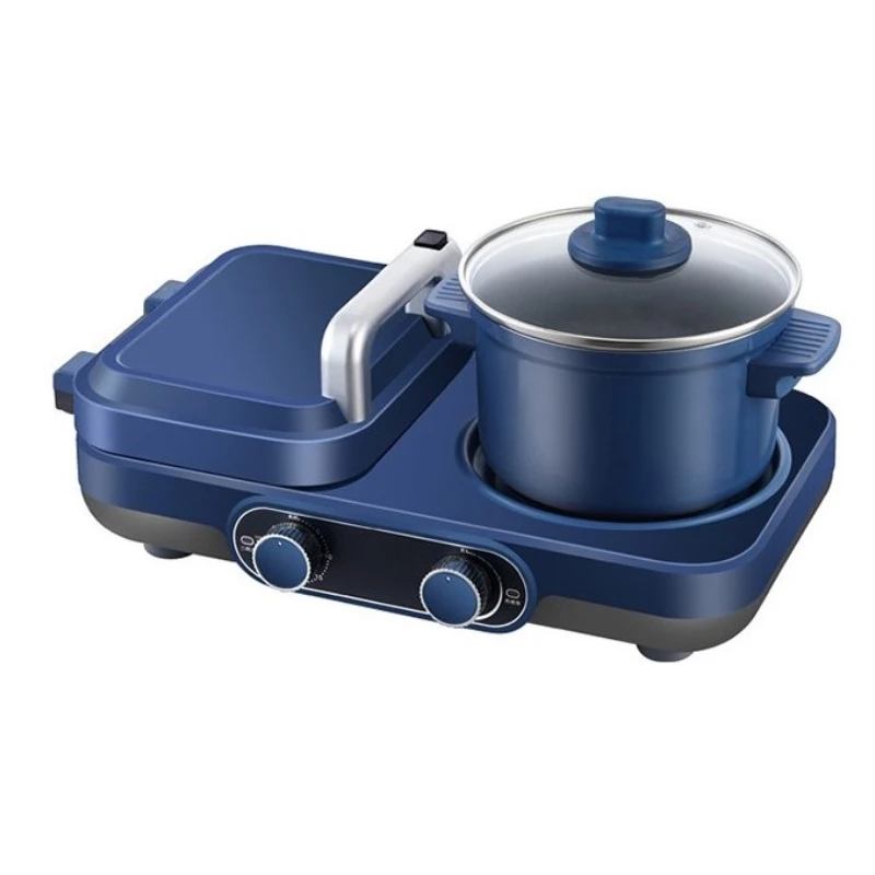 

Fmaily Size 3 In 1 Breakfast Maker Machine Coffee Maker Frying Pan Toaster Oven 3-In-1 Breakfast Maker