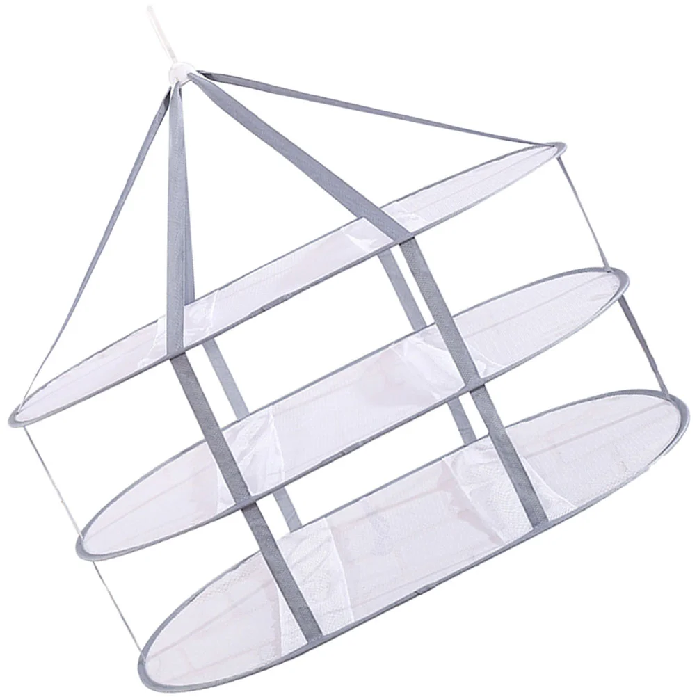 

Three Tier Drying Rack Clothes Organizer Folding Hanging Dryer Sock Hanger Socks Nylon Mesh Sweater
