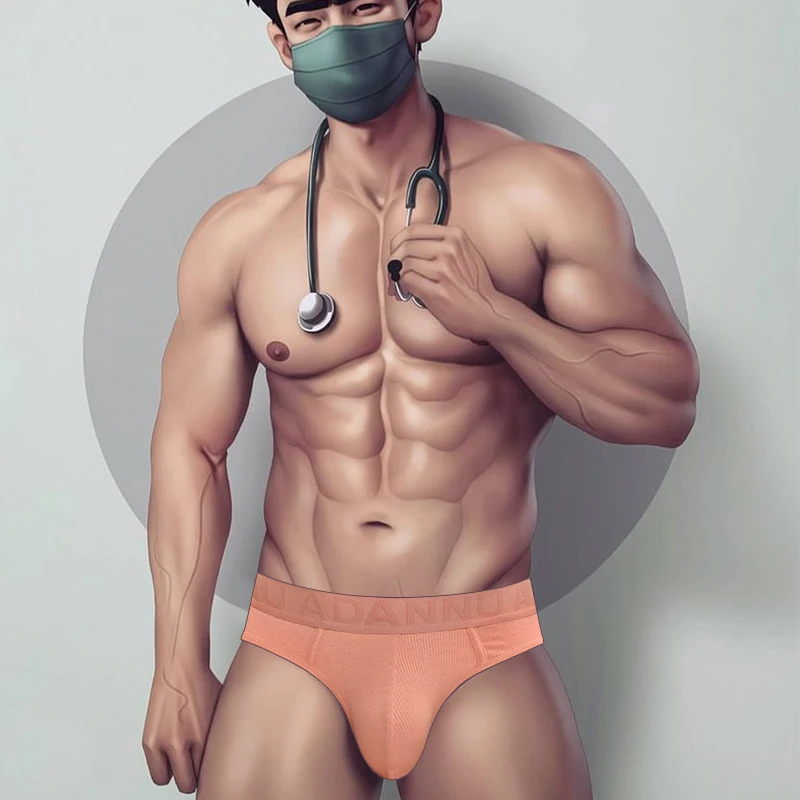 Самые модные мужские хлопковые трусы, привлекательные удобные быстросохнущие трусы с низкой талией, мужские треугольные трусы AD763