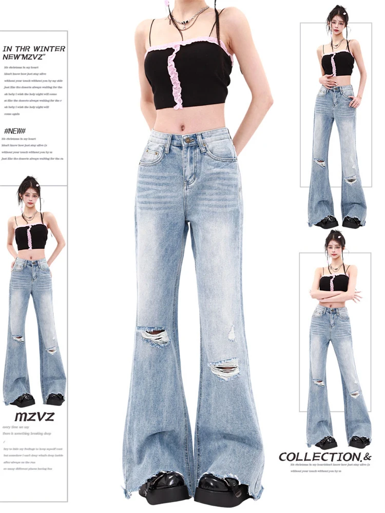 Модные корейские женские рваные джинсовые брюки WCFCX STUDIO в стиле Харадзюку