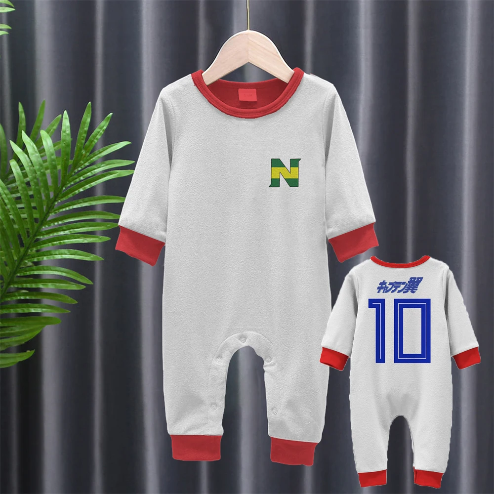 

Football Crawling Clothes Japanese Animation Surrounding Baby One-Piece Clothes Harajuku Baby Clothes Blue/Red Can Be customized