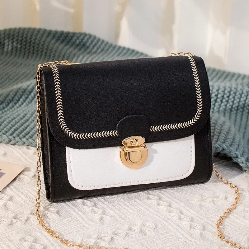 Летняя женская сумка-мессенджер из искусственной кожи с цепочкой сумка через