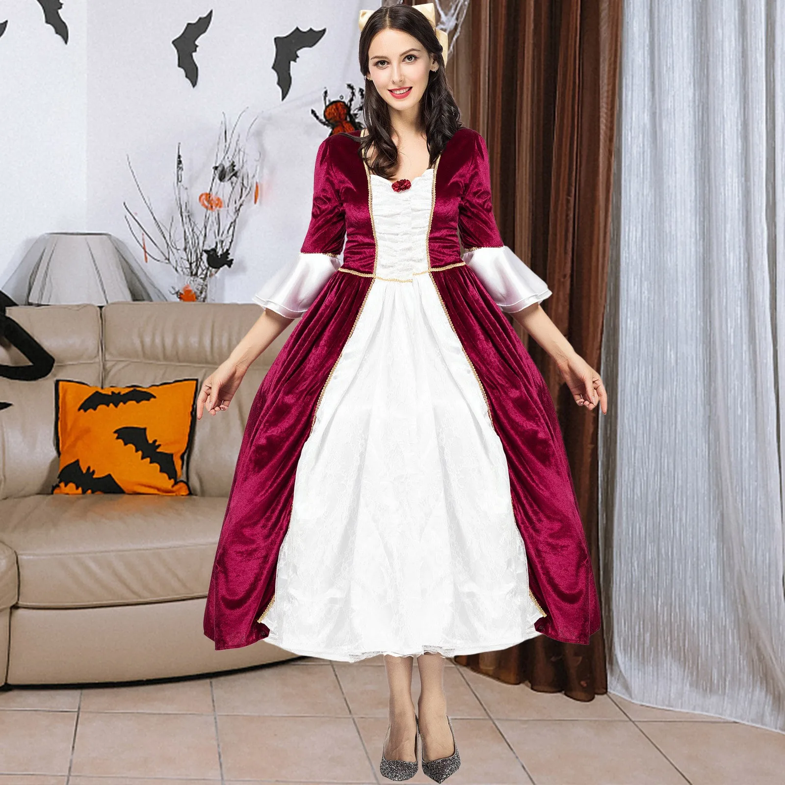 

Corset Costume Medieval Time Ms. Cosplay Costume Halloween Costume Dress Ancient Roman Queen Sexy Dress Stage Outfit