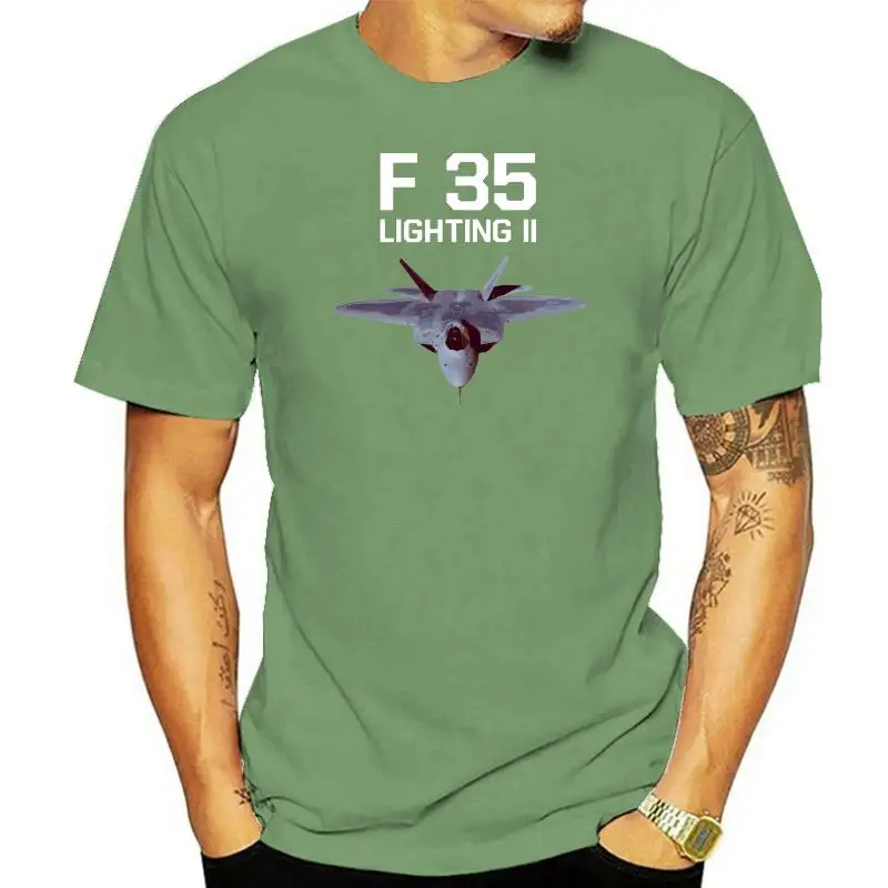 F35 Lighting Ii Airplane Jet Engine Tee Shirt 2022 Fashion 100% Cotton Slim Fit Men Short Sleeve Hipster Casual Tops T Shirts