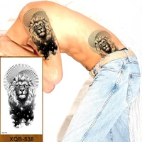 temporary tattoo stickers men women adult girl chest flower arm leg fake tatoo semi permanent tiger wolf beauty beast body art