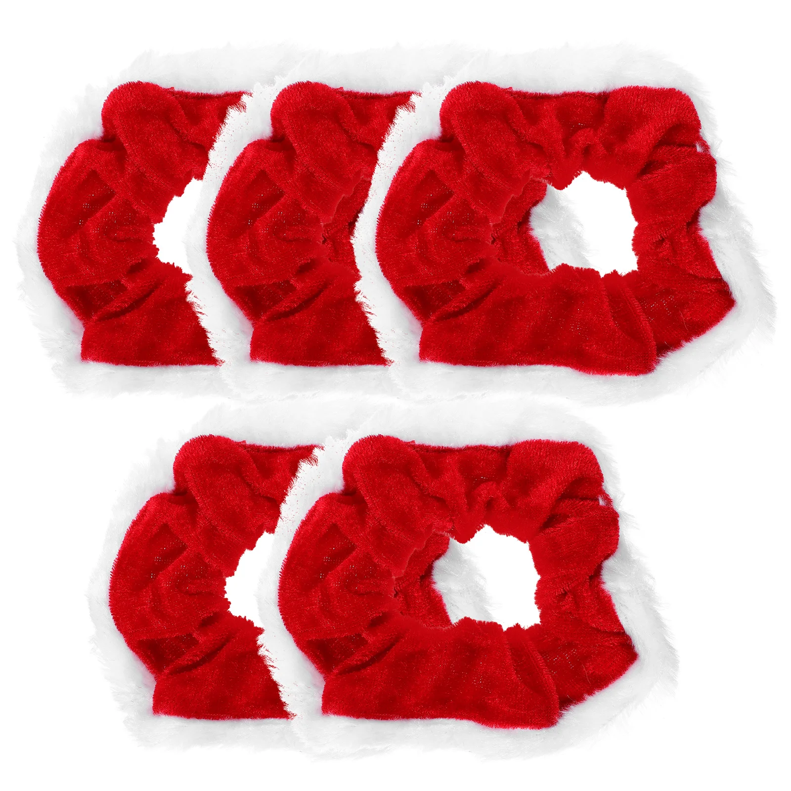 

5 Pack Christmas Hair Scrunchies Hair Bobbles, Velour Elastic Hair Ties Hair Bands Ponytail Holder Hair Tie Ropes for