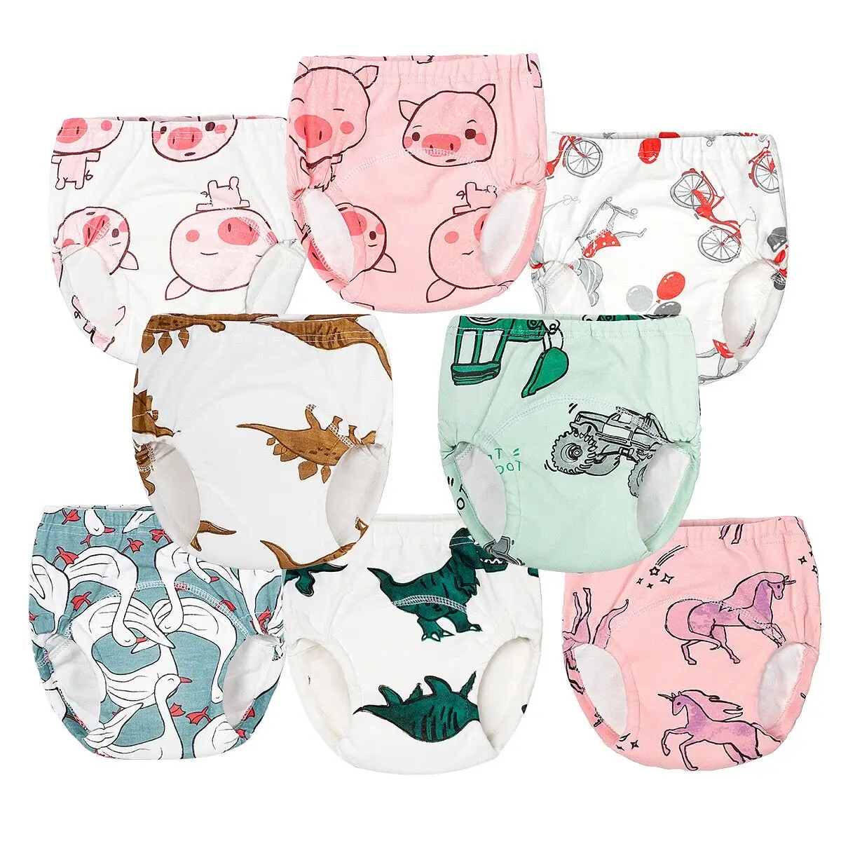 Baby Potty Toilet Training Pants Nappies Cartoon Boys Girls Underwear for Toddler Cotton Panties Reusable Diapers Cover