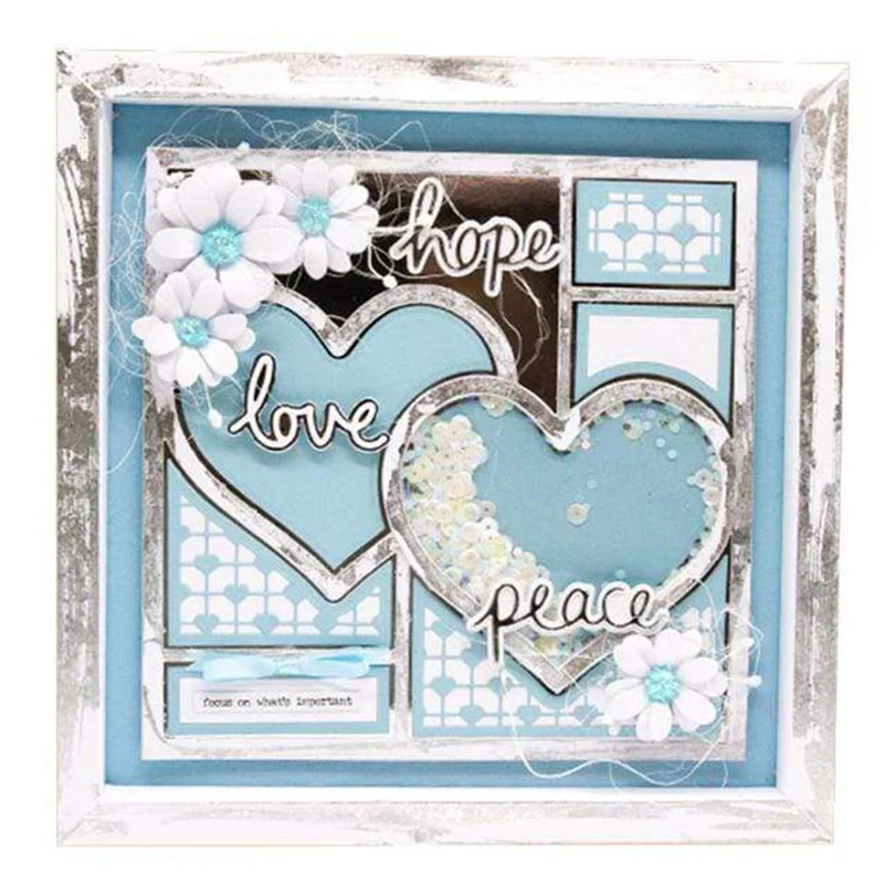 Panalisacraft большой фон в форме сердца металлические штампы трафареты для сделай сам