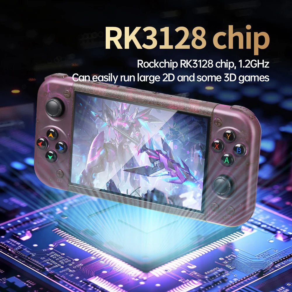 Портативная игровая консоль в стиле ретро RG50XX 5-дюймовый IPS-экран четырехъядерный