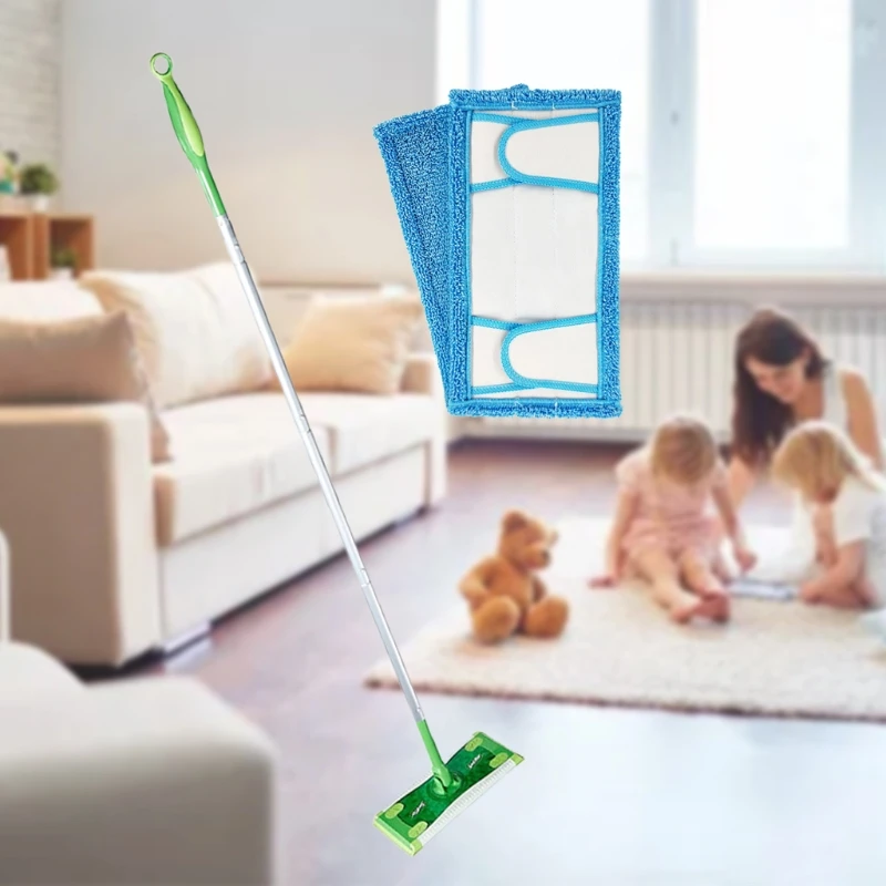Сменная тканевая швабра для пола сменная влажной и сухой уборки Swiffer Прямая