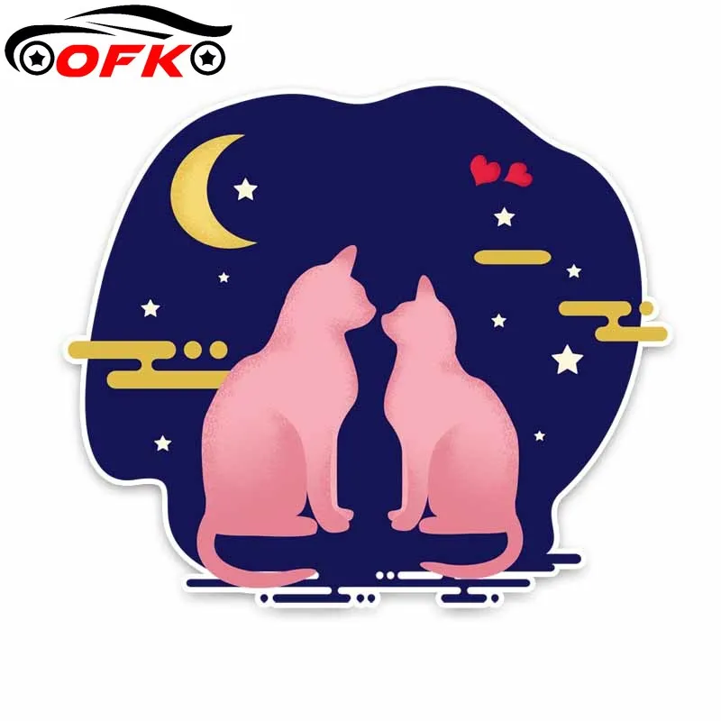 

Модная наклейка с животными, кошкой, любовью, ПВХ, декоративная наклейка, 16,5 см * 14 см