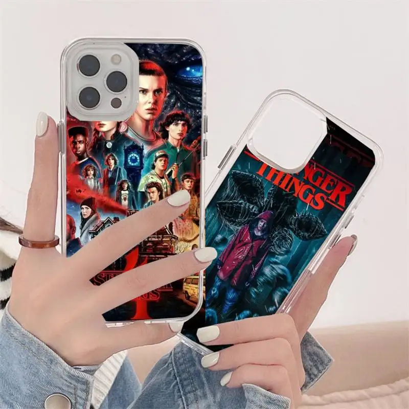 

stranger things 4 tv serices Phone Case Transparent soft For iphone 12 11 13 7 8 6 s plus x xs xr pro max mini