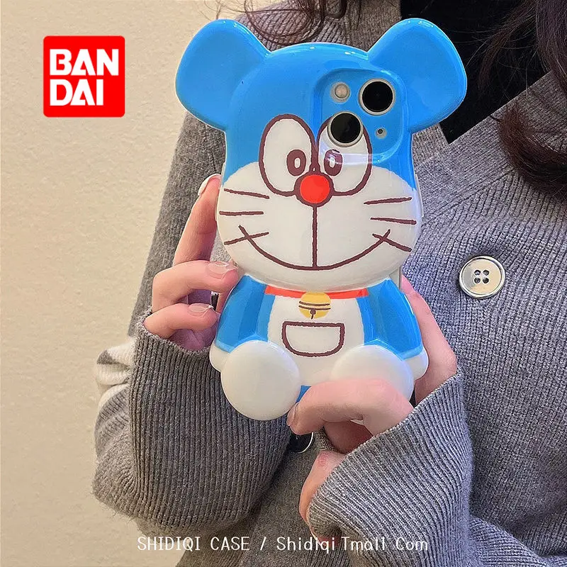 

Bandai Doraemon 3D чехол для телефона Iphone 13 13Pro 12 12Pro 11 Pro X XS Max XR 7 8 Plus Мультяшные задние Чехлы Kawaii Fundas Coque