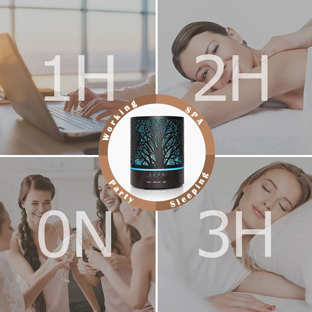 Диффузор эфирного масла ароматический увлажнитель 300 мл ультразвуковой