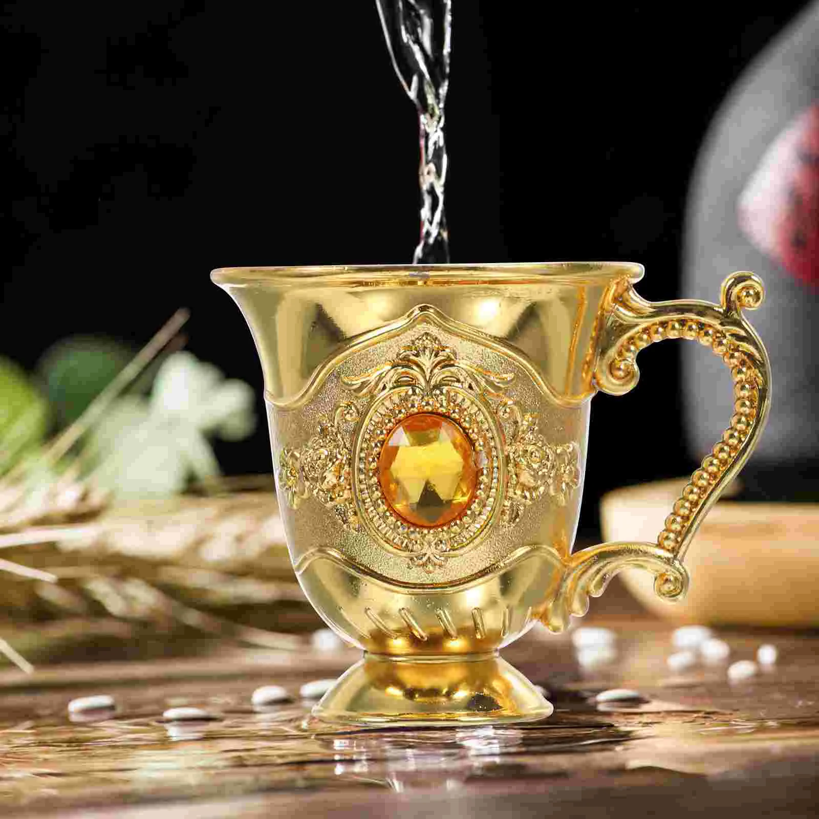 

Medieval Decorations Drinking Glass Metal Cup Multi-function Tea Small Compact
