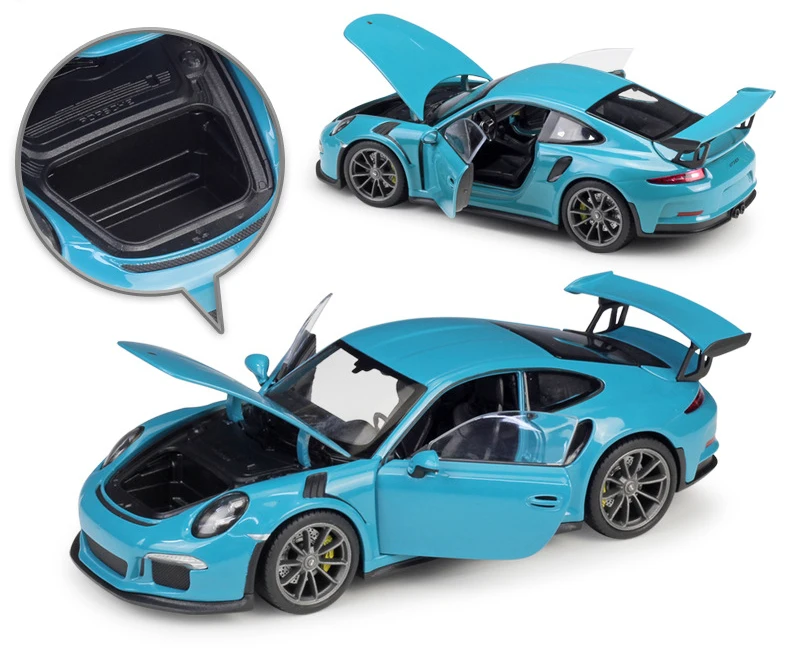 Фото WELLY 1:24 Масштаб литый под давлением симулятор автомобиля Porsche 911 GT3 RS модель автомобиля сплав спортивный автомобиль металлический игрушечный ... №3